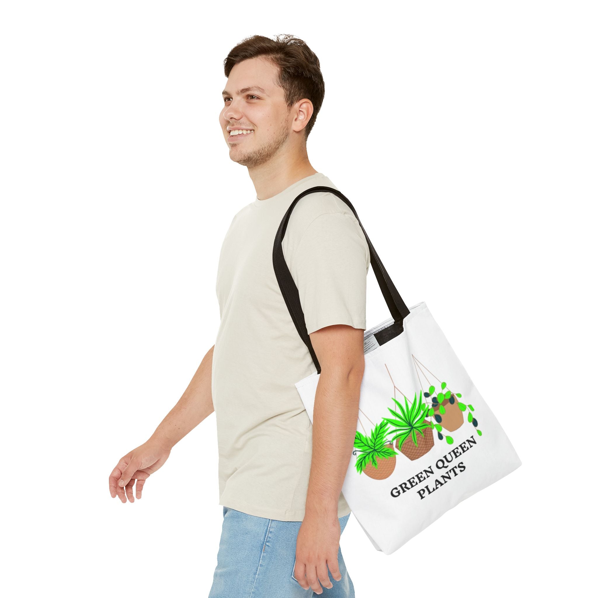 Tote — Green Queen Plants Hanging Houseplant Illustration Tote Bag