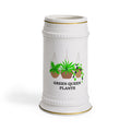 Green Queen Plants Beer Stein — Ceramic Hanging Plant Mug for Plant Lovers