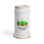 Green Queen Plants Beer Stein — Ceramic Hanging Plant Mug for Plant Lovers