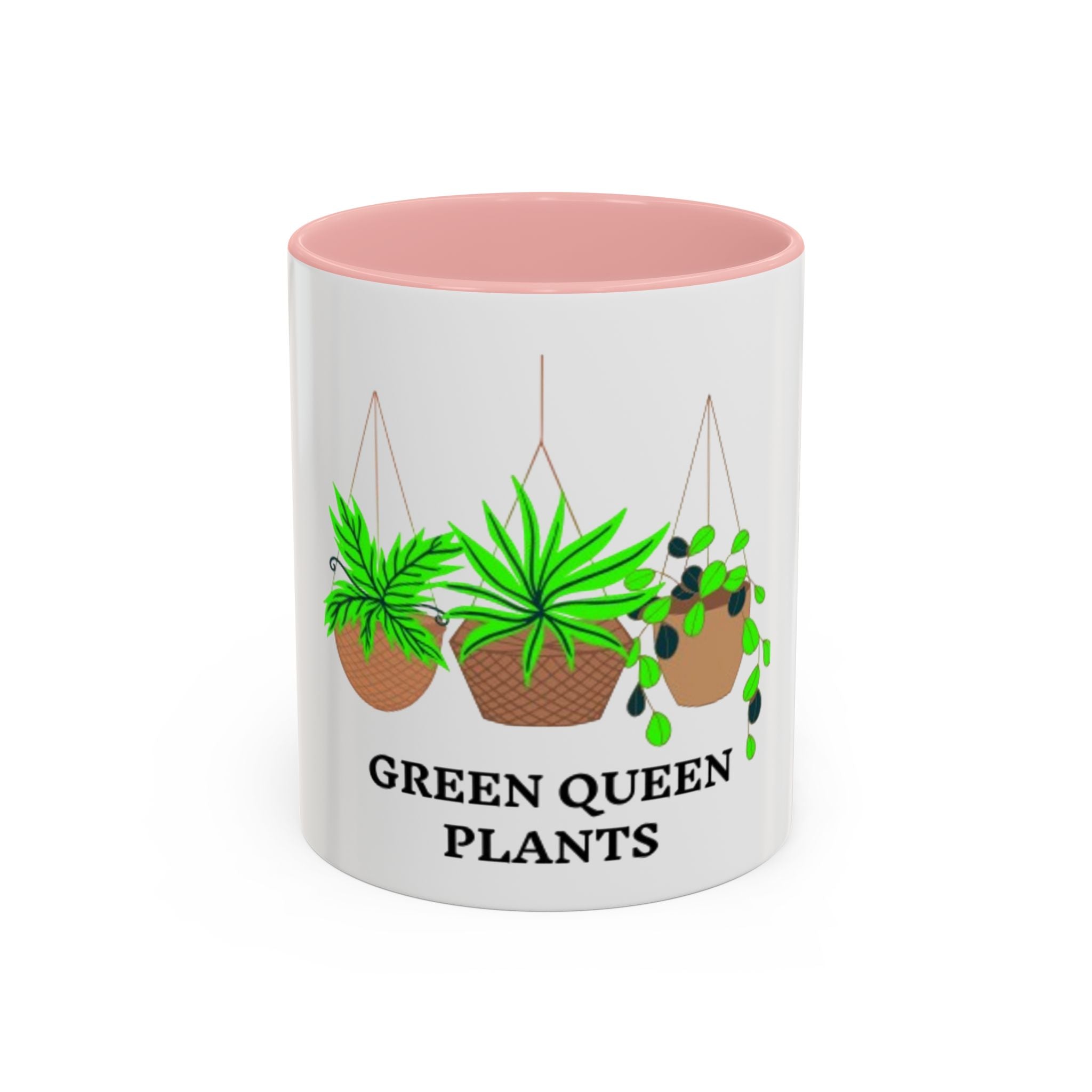 Green Queen Plants Accent Coffee Mug – Plant Lover Ceramic Mug (11/15oz)