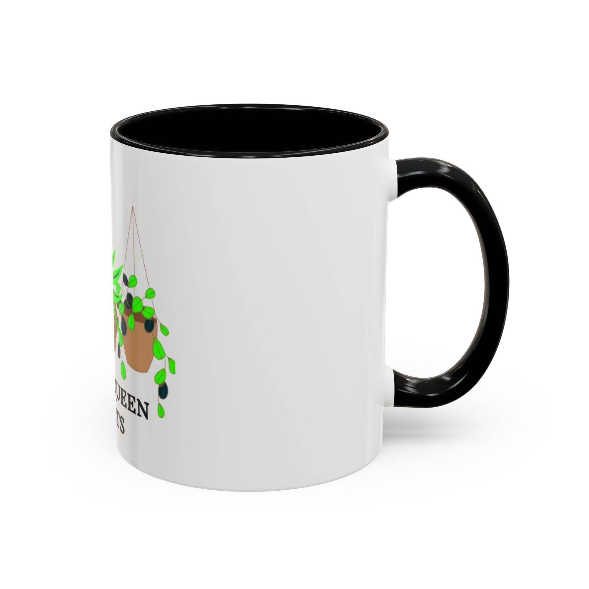 Green Queen Plants Accent Coffee Mug – Plant Lover Ceramic Mug (11/15oz)