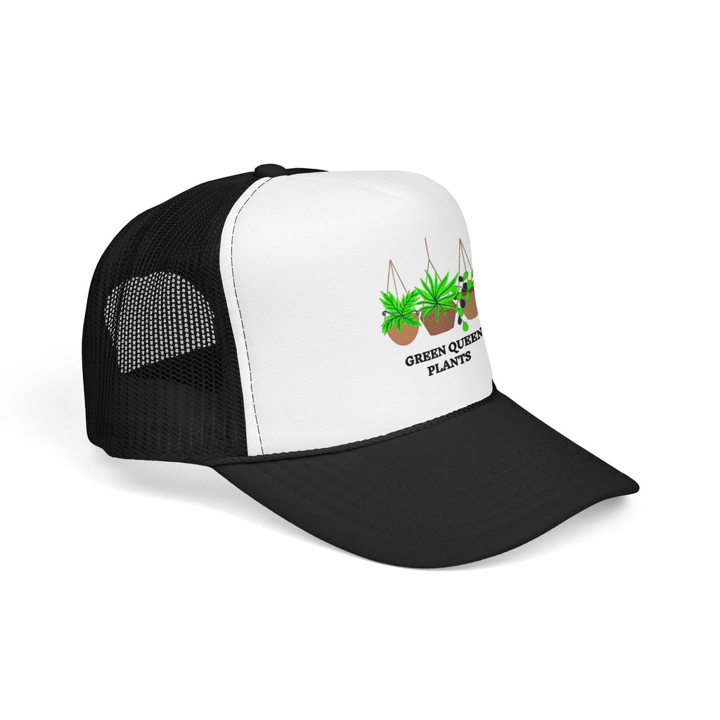 Plant Lover Trucker Hat — "Green Queen Plants" Foam Mesh Cap