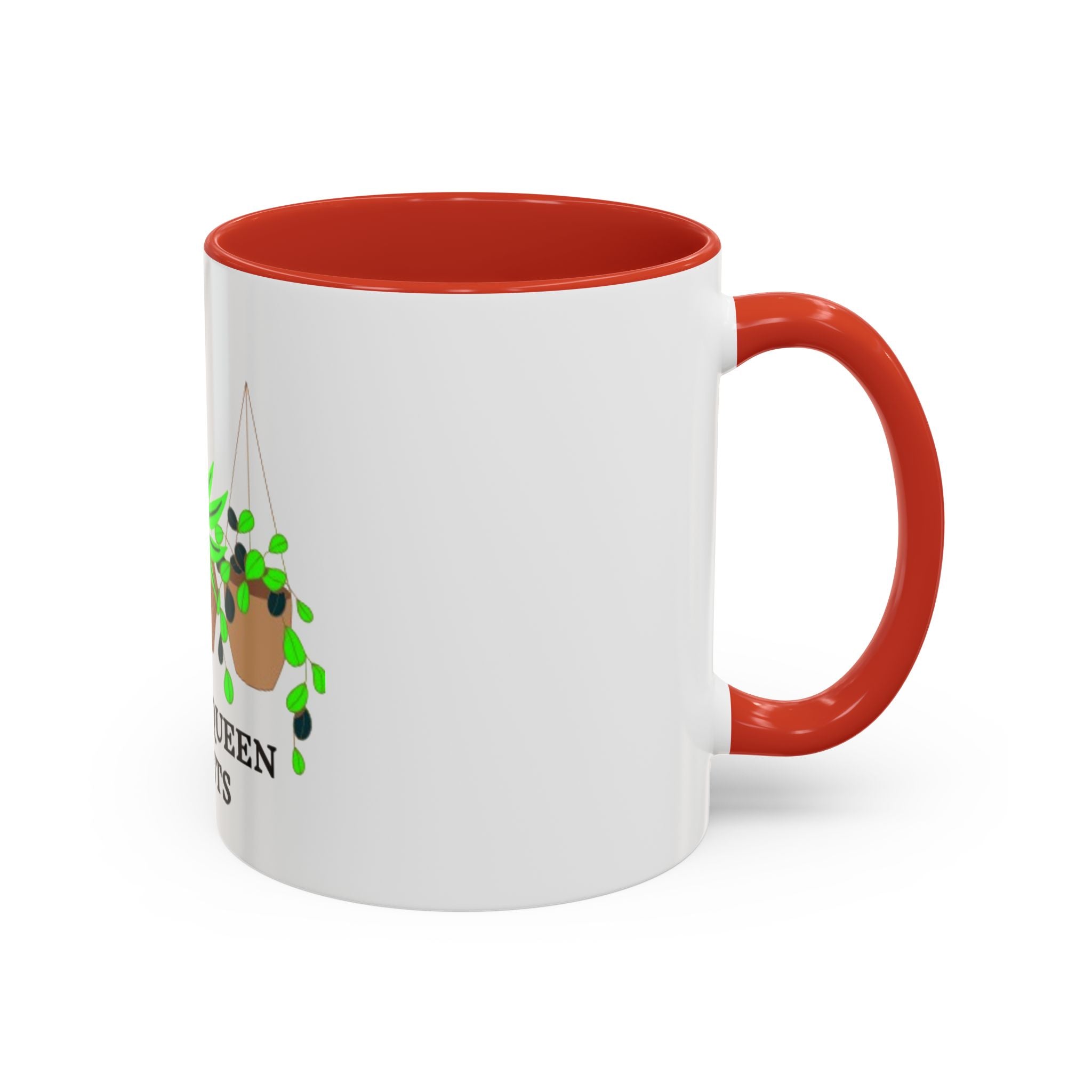 Green Queen Plants Accent Coffee Mug – Plant Lover Ceramic Mug (11/15oz)