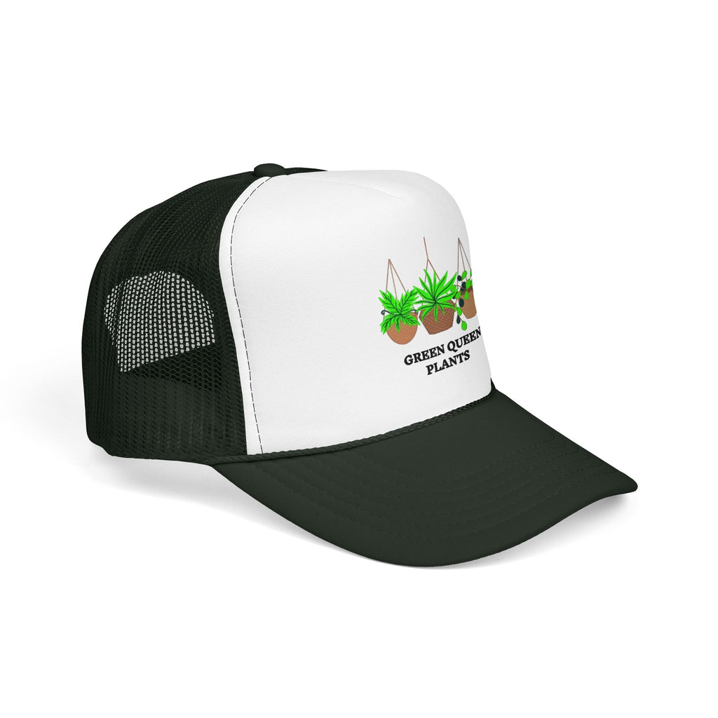 Plant Lover Trucker Hat — "Green Queen Plants" Foam Mesh Cap