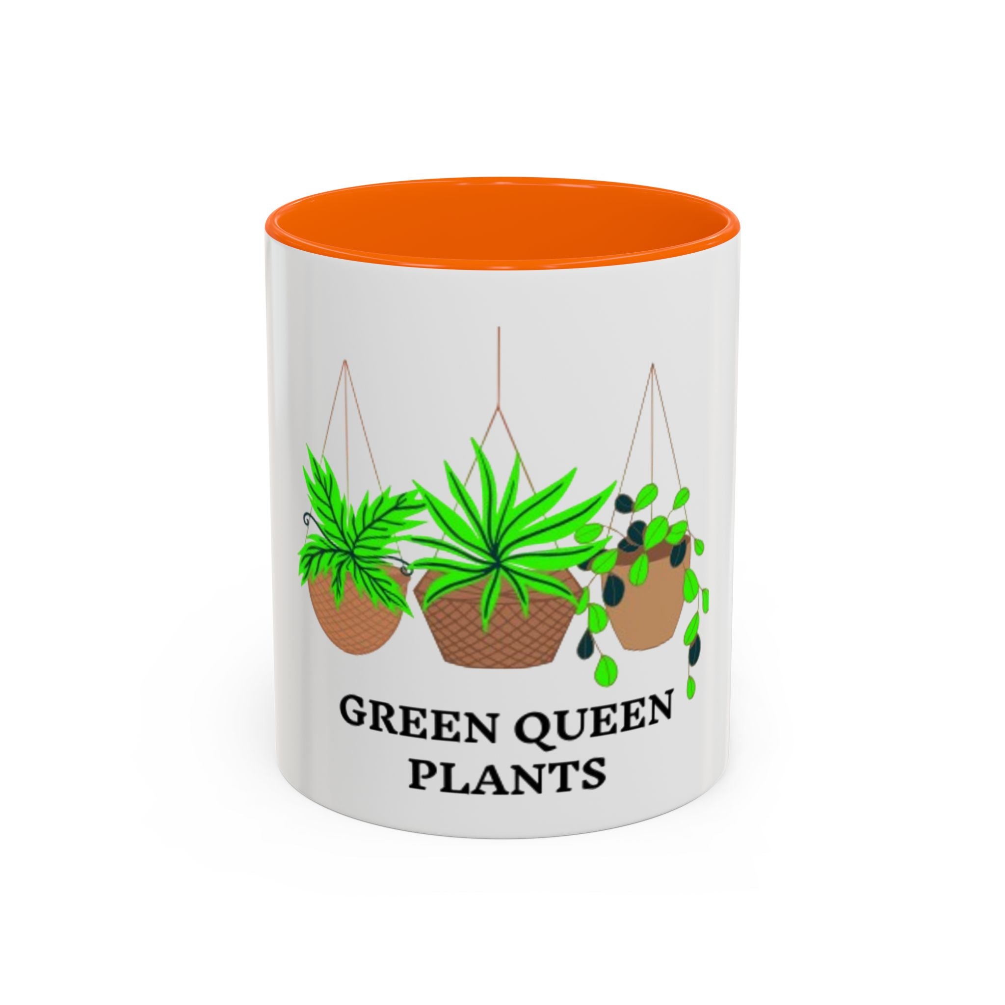 Green Queen Plants Accent Coffee Mug – Plant Lover Ceramic Mug (11/15oz)