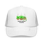 Plant Lover Trucker Hat — "Green Queen Plants" Foam Mesh Cap