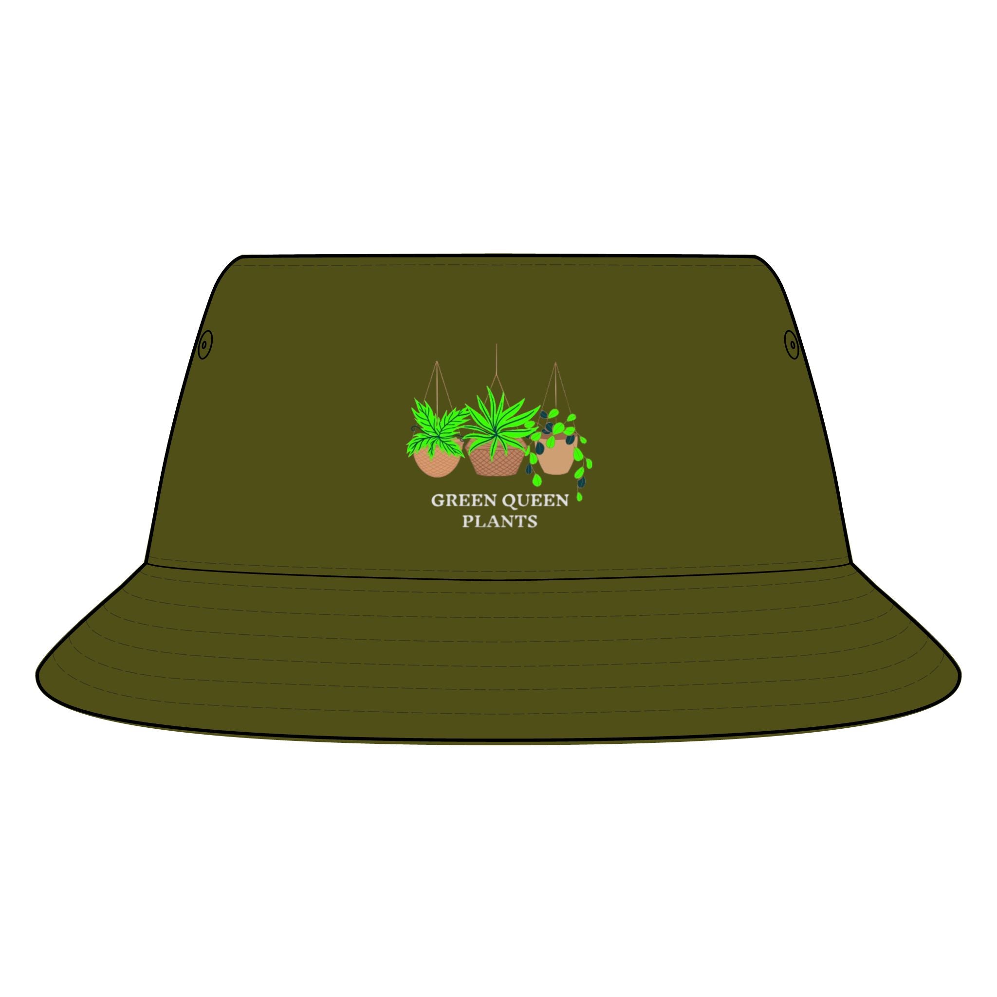 Green Queen Plants Bucket Hat — Sustainable Plant Lover’s Sun Hat