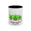 Green Queen Plants Accent Coffee Mug – Plant Lover Ceramic Mug (11/15oz)