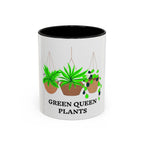 Green Queen Plants Accent Coffee Mug – Plant Lover Ceramic Mug (11/15oz)