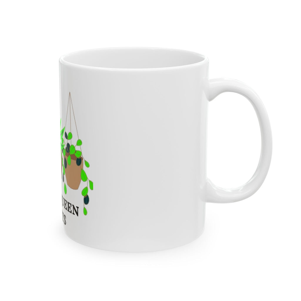 Green Queen Plants Ceramic Mug — Hanging Houseplant Coffee Cup (11oz, 15oz)