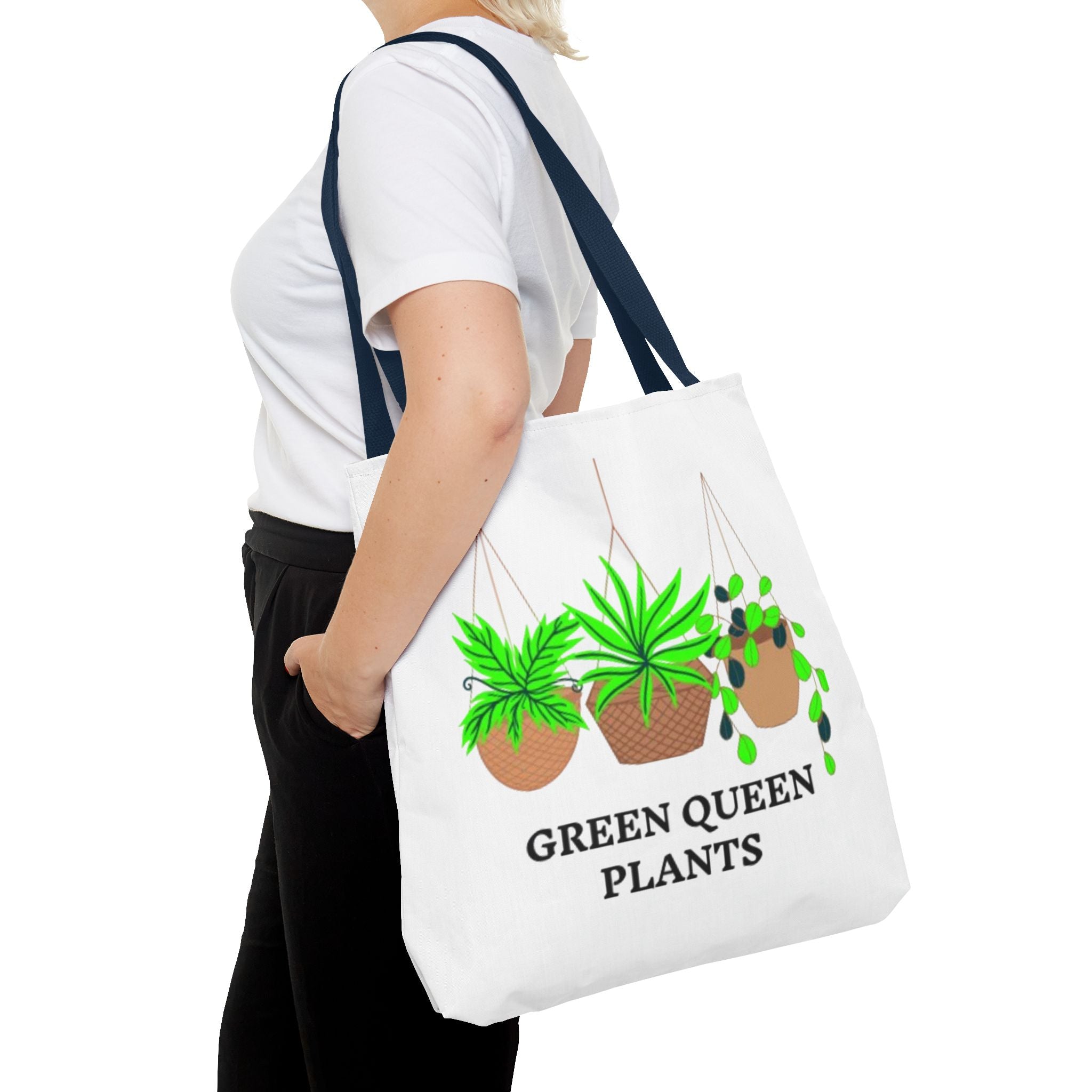 Tote — Green Queen Plants Hanging Houseplant Illustration Tote Bag