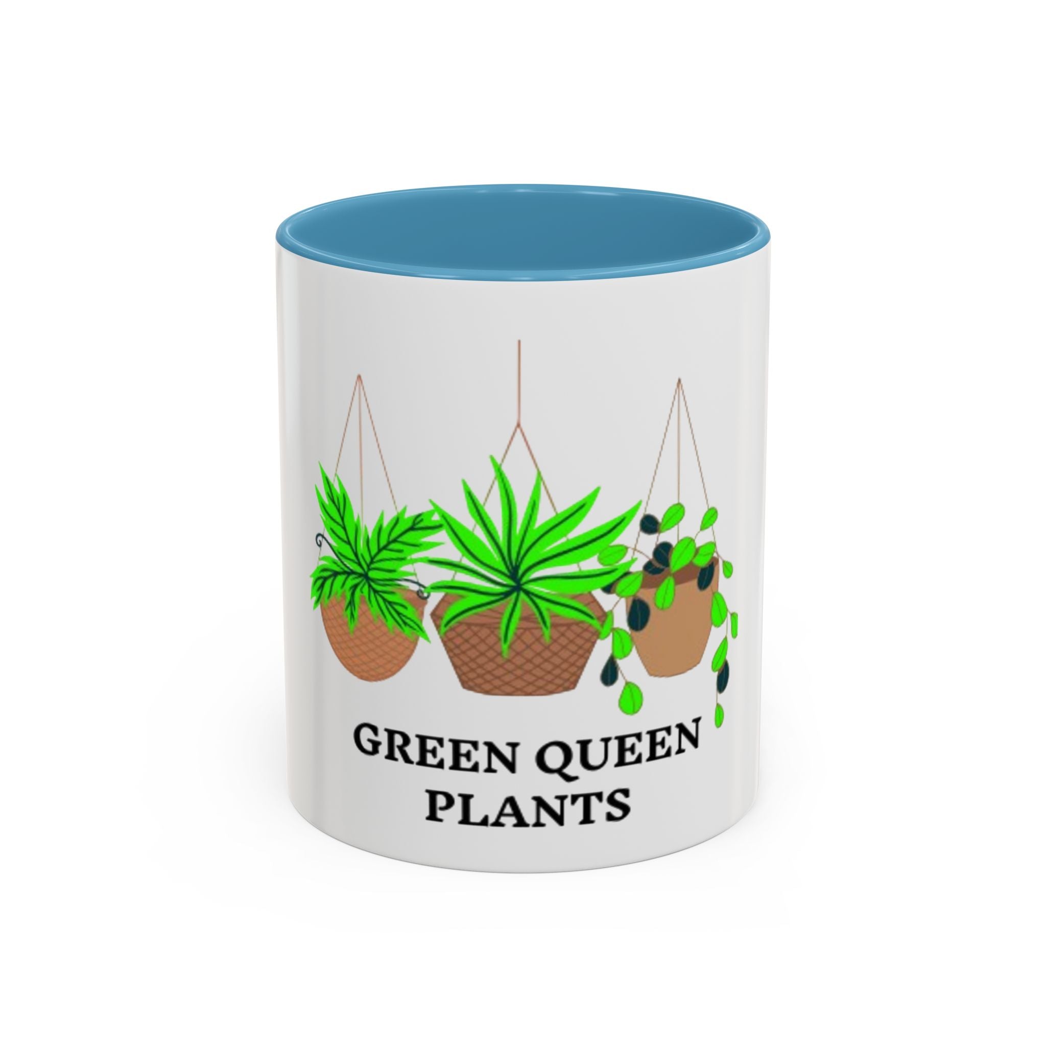 Green Queen Plants Accent Coffee Mug – Plant Lover Ceramic Mug (11/15oz)