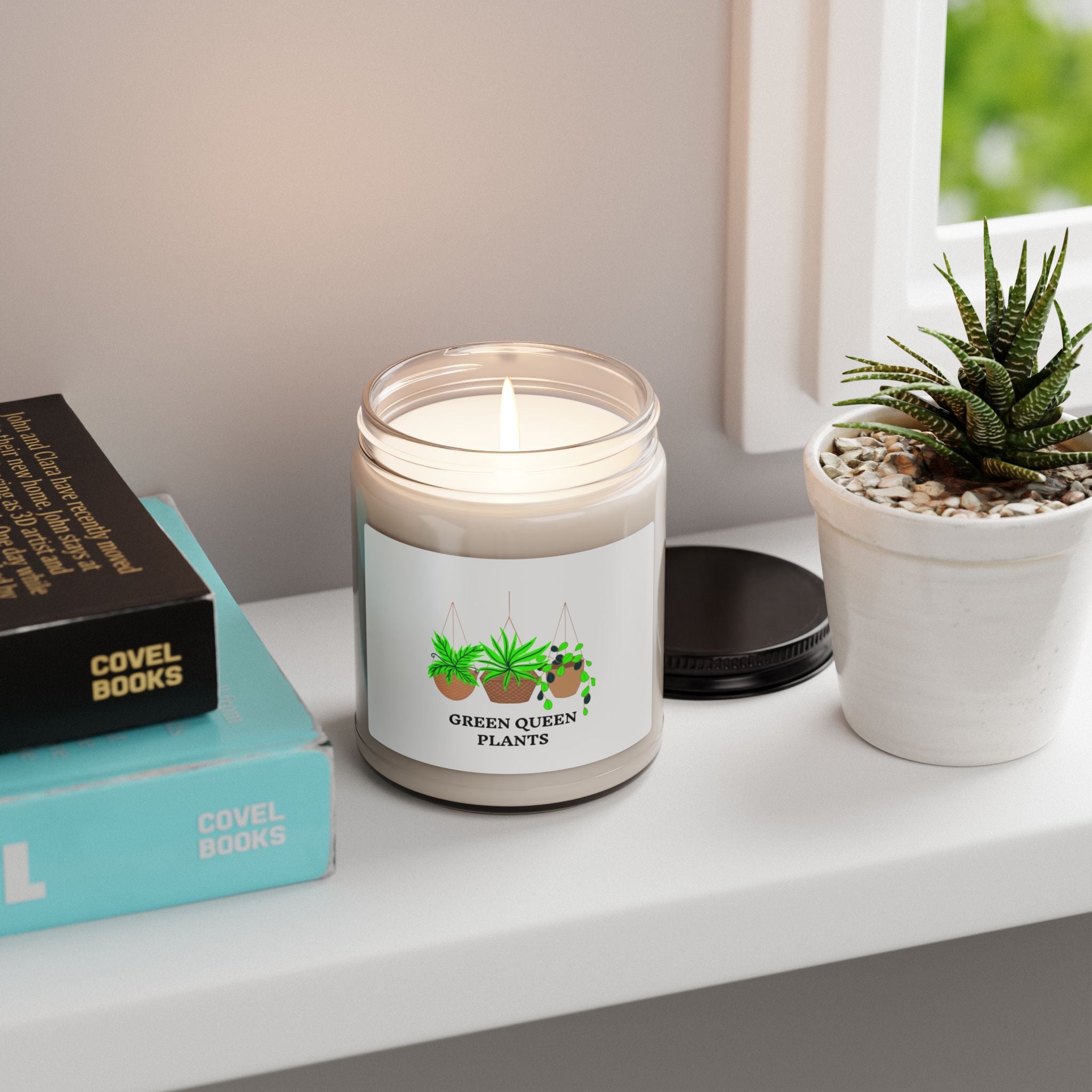 Green Queen Plants Scented Soy Candle — 9oz Jar Candle for Plant Lovers