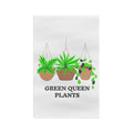 Green Queen Plants Microfiber Tea Towel — Hanging Houseplants Kitchen Towel