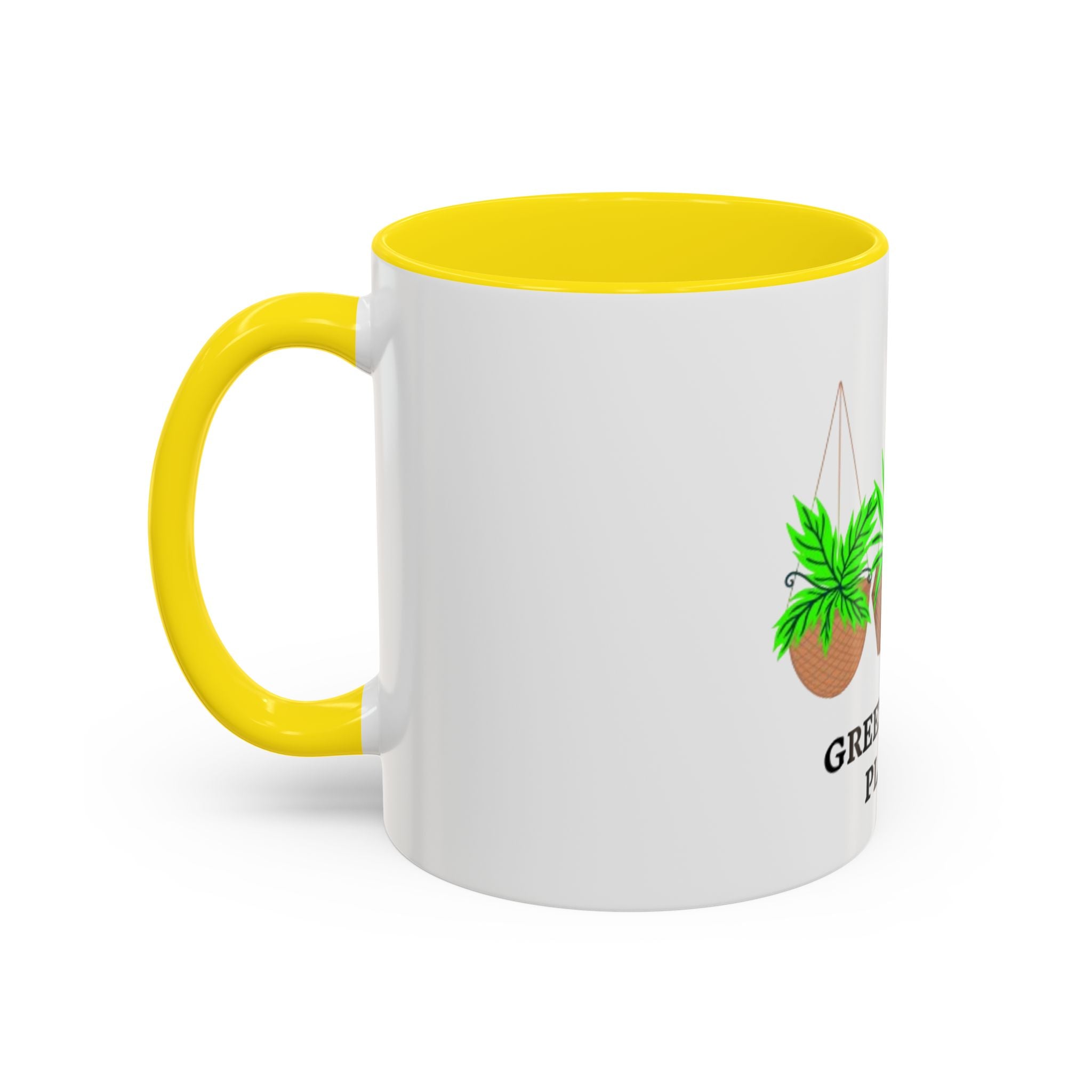 Green Queen Plants Accent Coffee Mug – Plant Lover Ceramic Mug (11/15oz)