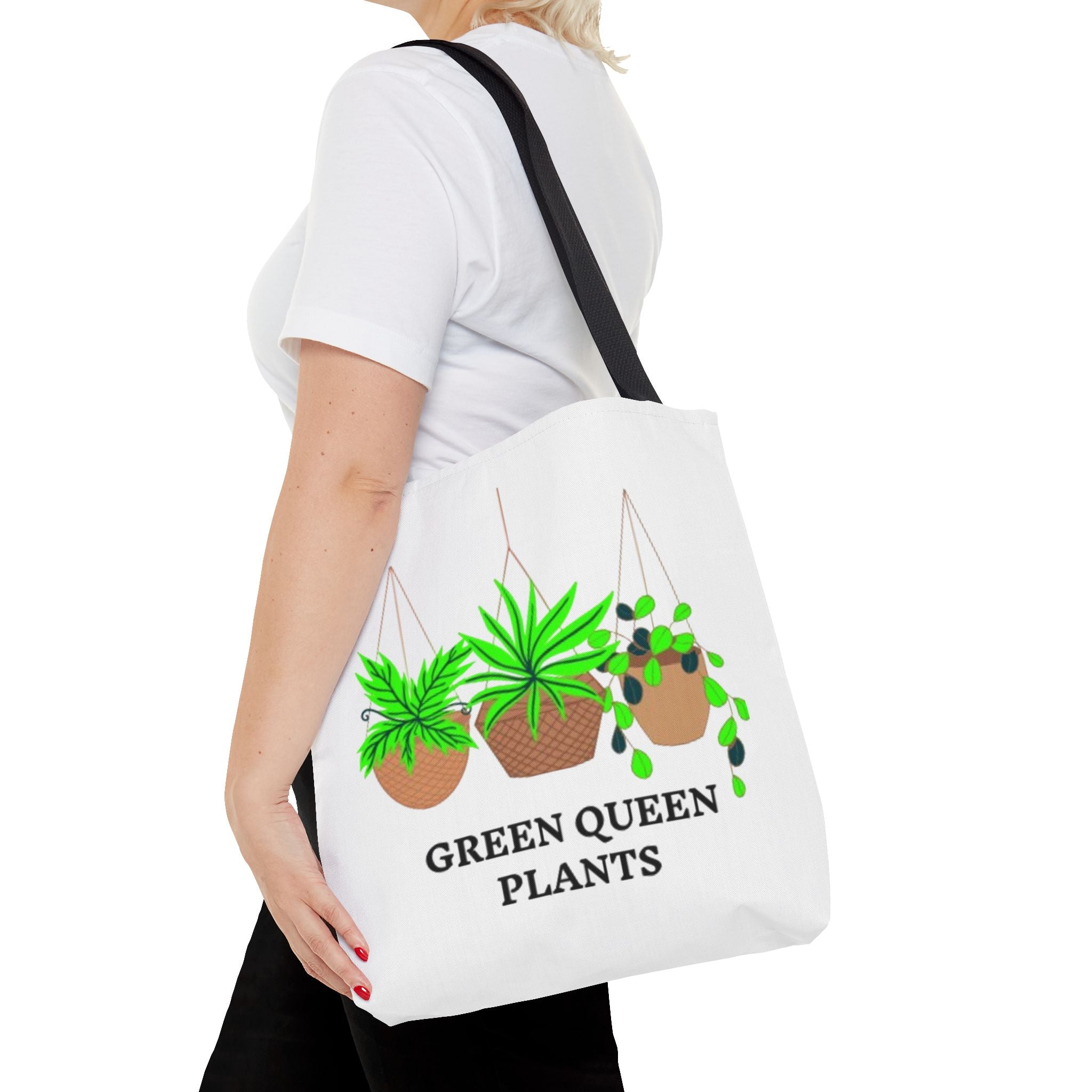 Tote — Green Queen Plants Hanging Houseplant Illustration Tote Bag