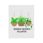 Garden Flag — "Green Queen Plants" Hanging Garden Banner for Plant Lovers
