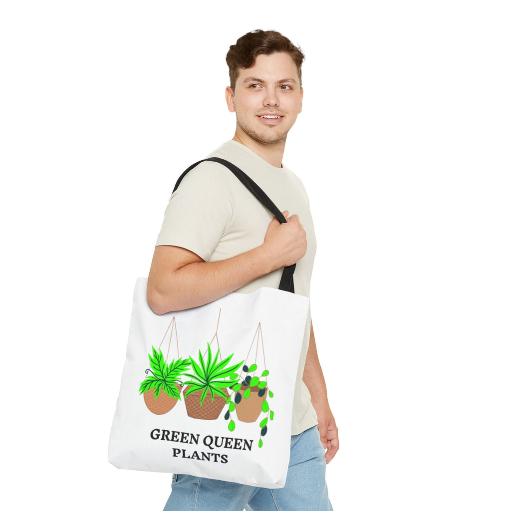 Tote — Green Queen Plants Hanging Houseplant Illustration Tote Bag