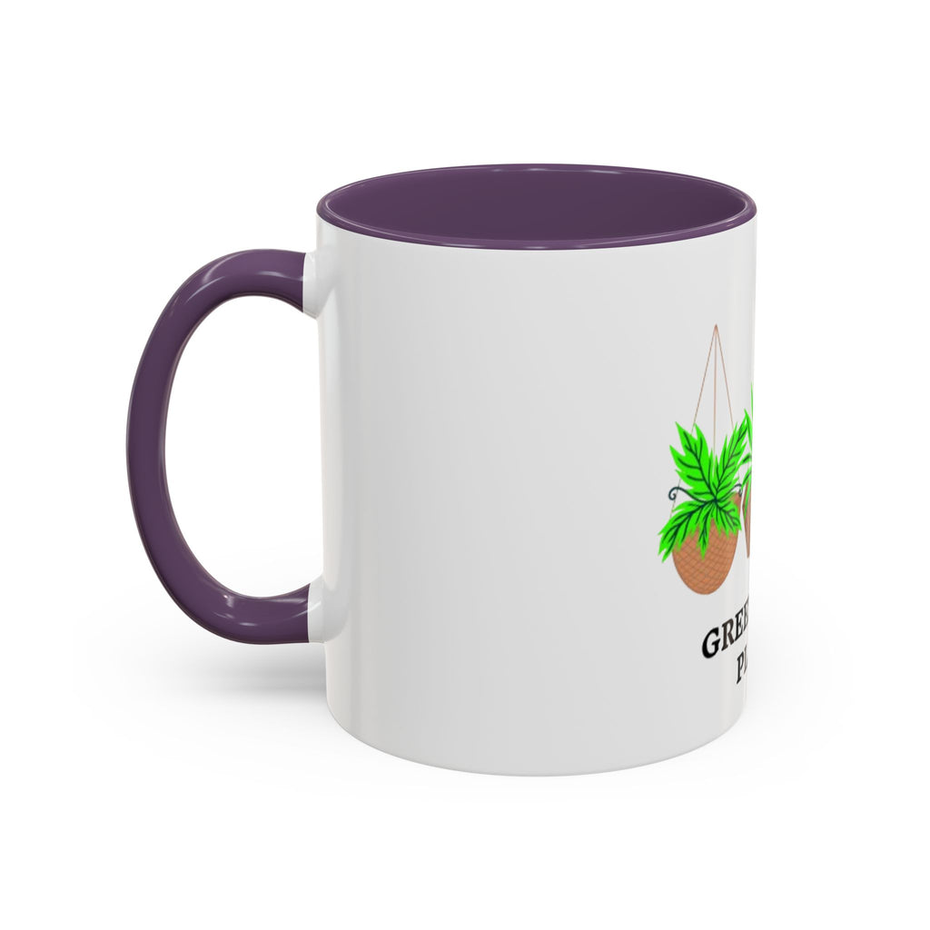 Green Queen Plants Accent Coffee Mug – Plant Lover Ceramic Mug (11/15oz)