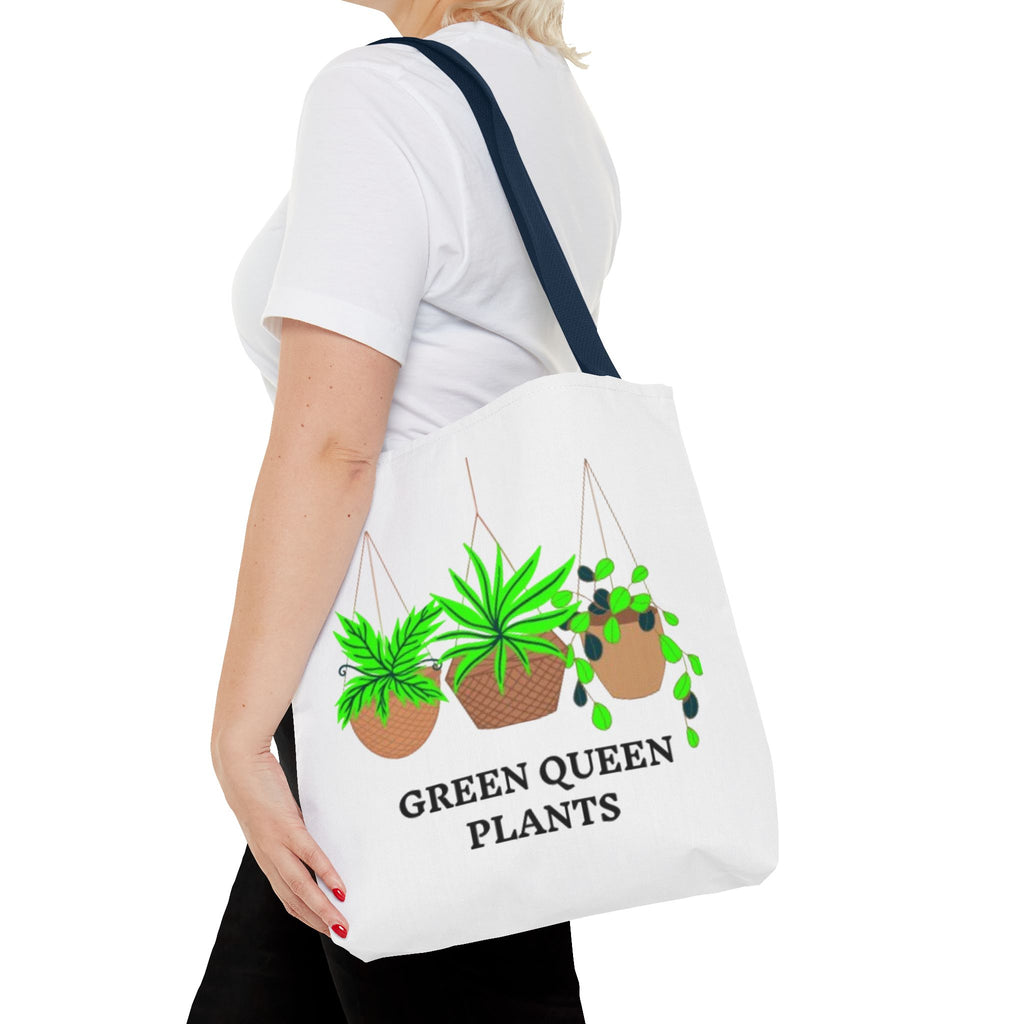 Tote — Green Queen Plants Hanging Houseplant Illustration Tote Bag