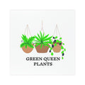 Green Queen Plants Car Magnet — Hanging Houseplants Design