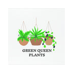 Green Queen Plants Car Magnet — Hanging Houseplants Design