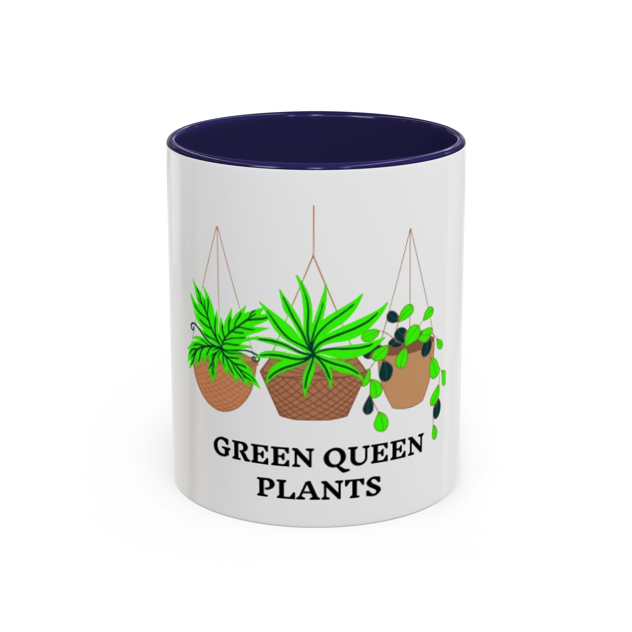 Green Queen Plants Accent Coffee Mug – Plant Lover Ceramic Mug (11/15oz)