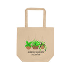 Green Queen Plants Tote Bag — Eco-Friendly Canvas Plant Lover Reusable Shopper