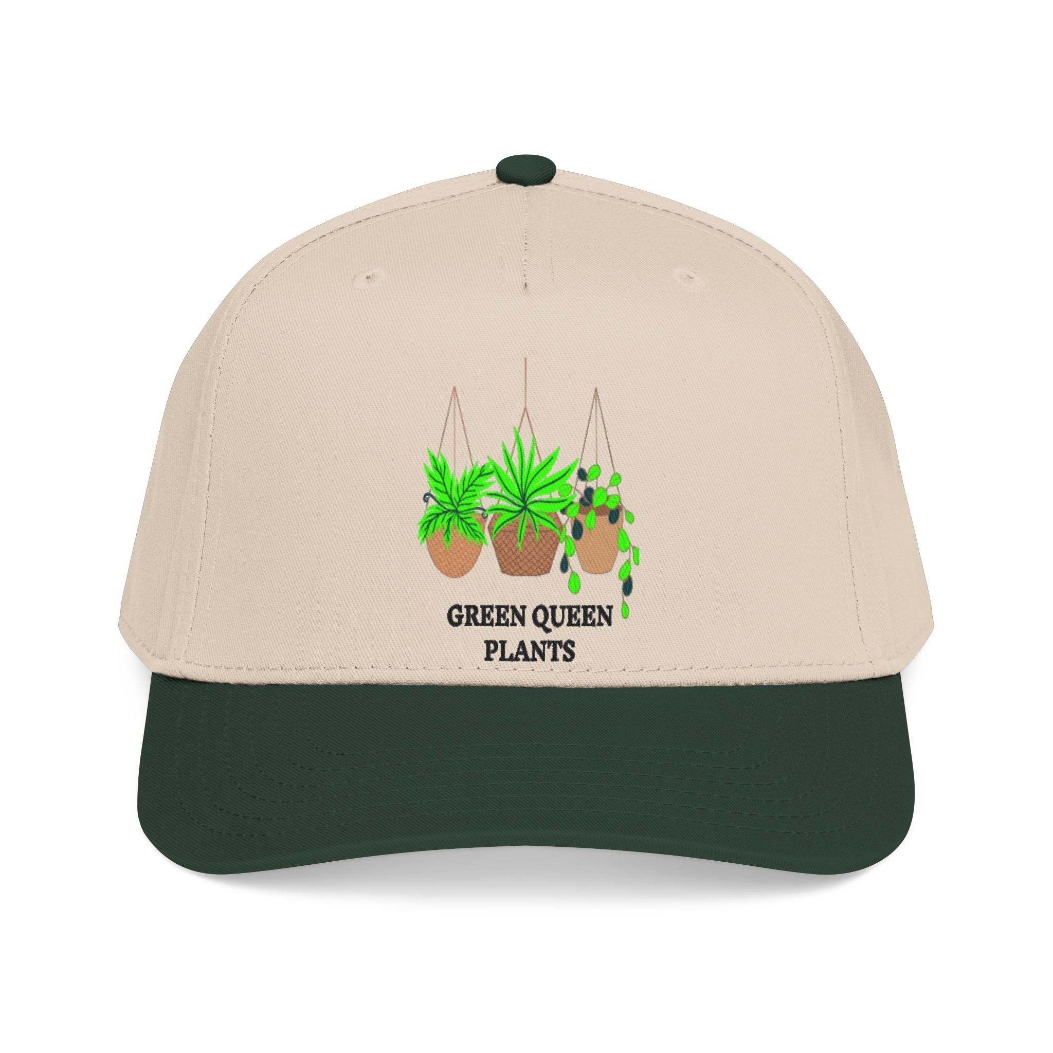 Green Queen Plants Baseball Cap — Hanging Pothos & Spider Plant Hat