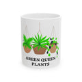 Green Queen Plants Ceramic Mug — Hanging Houseplant Coffee Cup (11oz, 15oz)