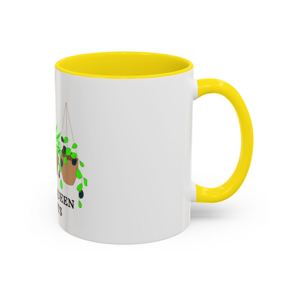 Green Queen Plants Accent Coffee Mug – Plant Lover Ceramic Mug (11/15oz)